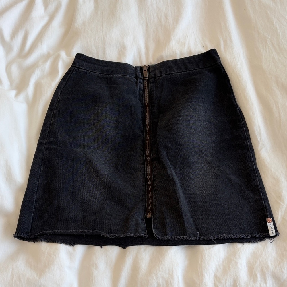 One Teaspoon Denim Zip-Front Women's Skirt